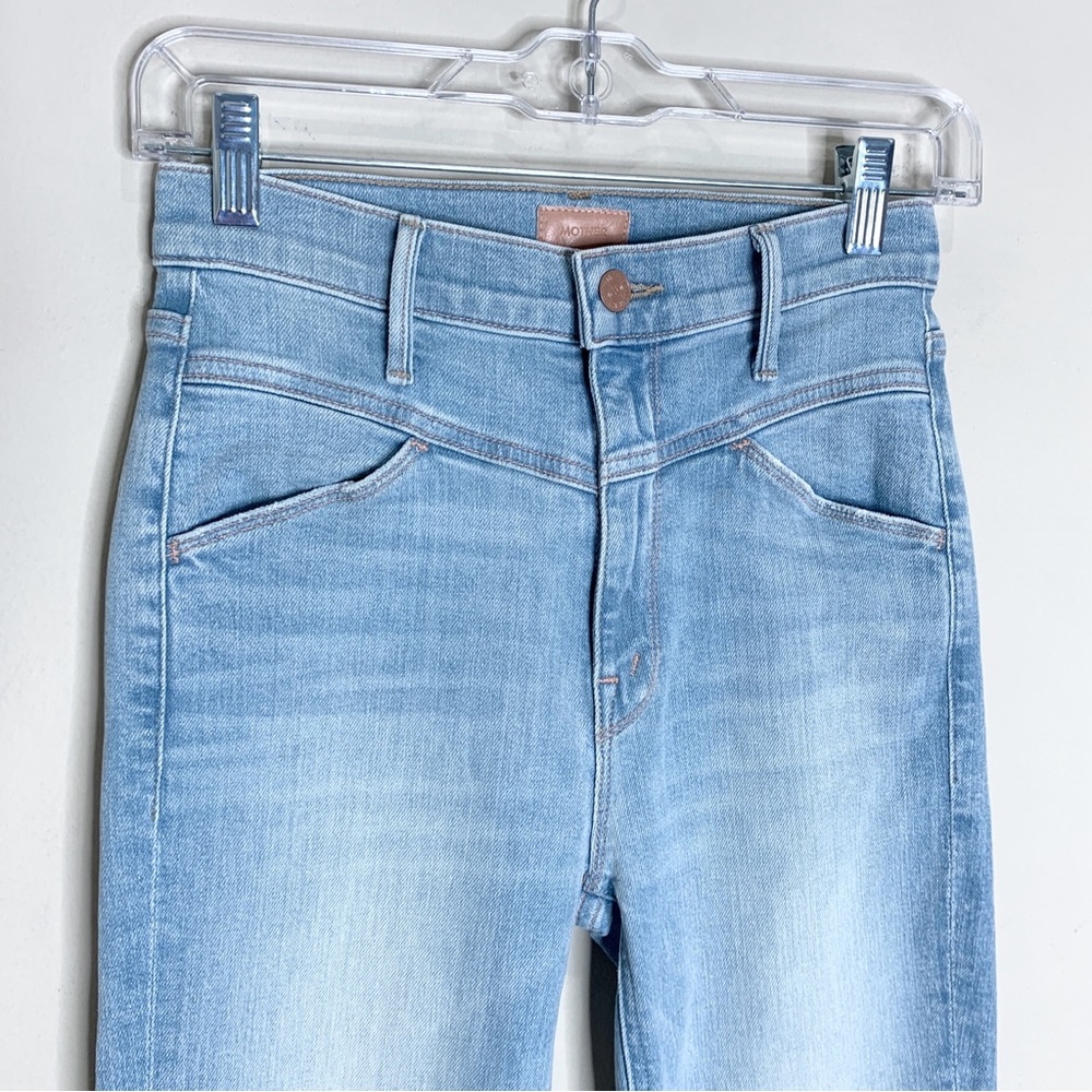 Mother The Dazzler Yoke Front Ankle Jeans (Sz 25) Light Wash Lots Of Free Hugs - Picture 6 of 14